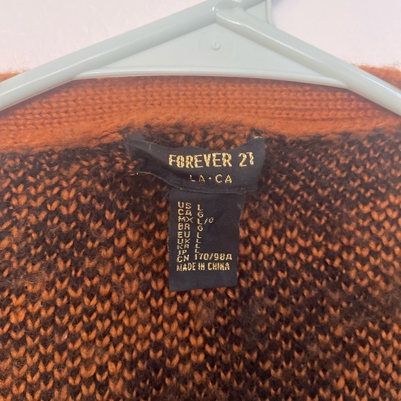 Forever 21 Leopard Print Oversized Cardigan, size L - Picture 3 of 7